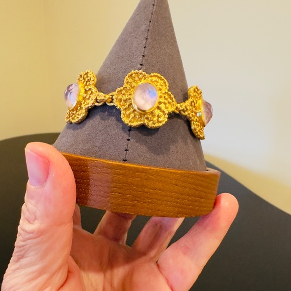 NWT Authentic Luxury Julie Vos Flower Station Iridescent Rose Statement Bracelet - Picture 10 of 17